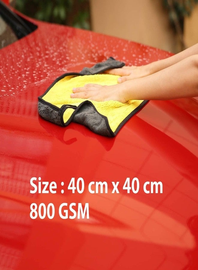 Riviox Car Accessices Cleaning 800 GSM Microfiber Towel for Car Cleaning and Detailing - Dual Sided, Extra Thick Plush Microfiber Cloth - Image 5